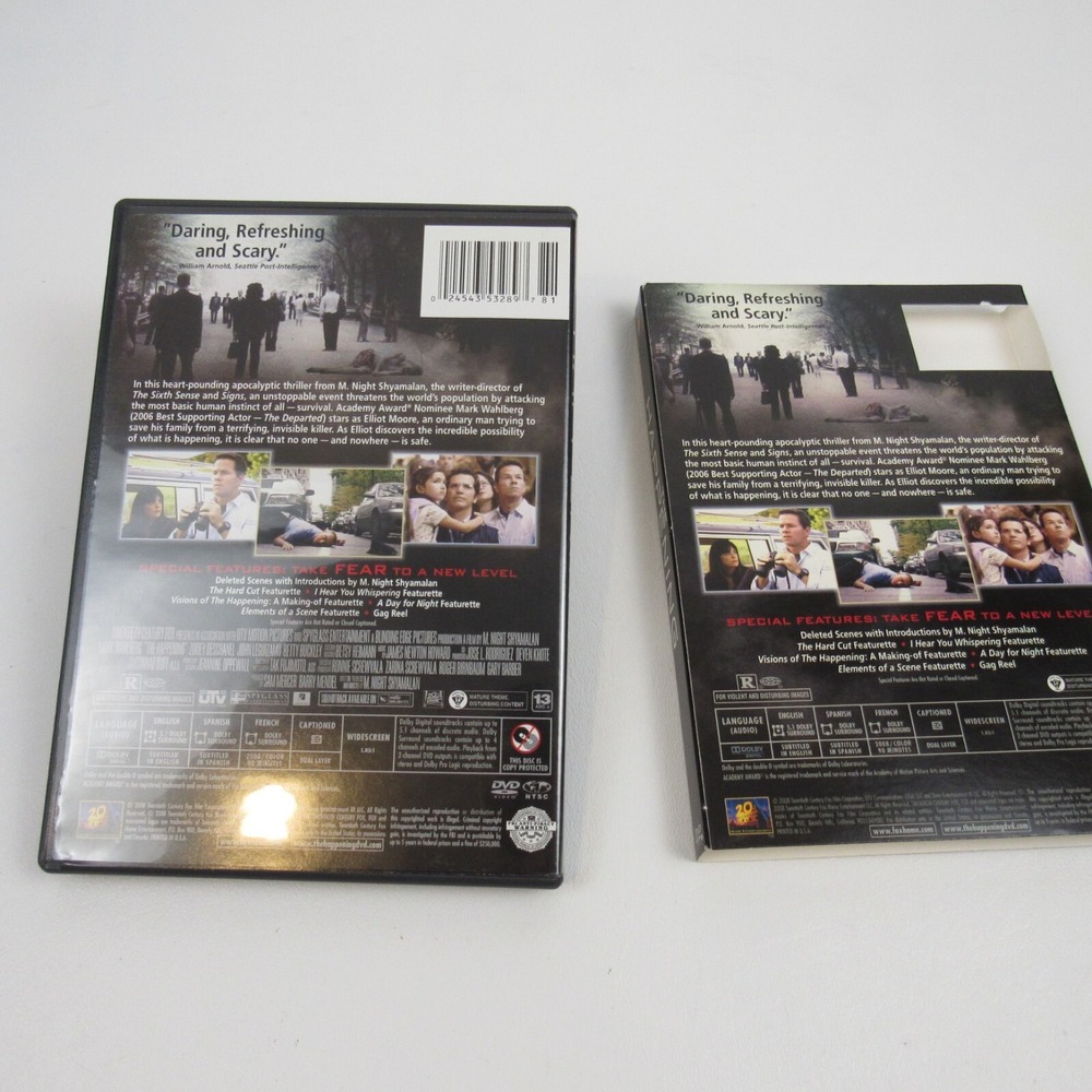 The Happening (DVD, 2008) with Mark Wahlberg, directed by M.Night Shyamalan‎ - Picture 2 of 4